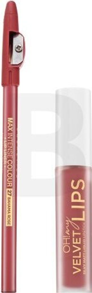 Eveline OH! My Velvet Lips Matt Lip Kit Lippenset für einen matten Effekt 13 Brownie Biscotti 4,5 ml
