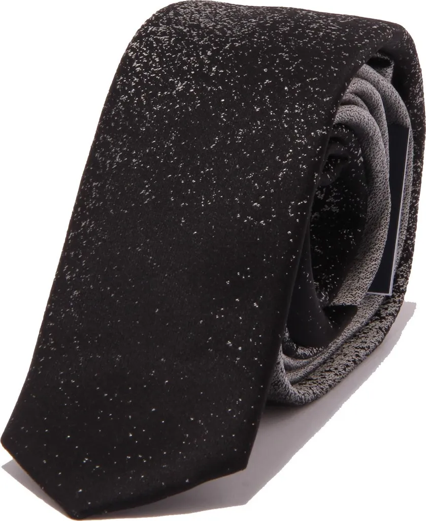 TigerTie Cravatta in seta - porpora viola antracite nero striato