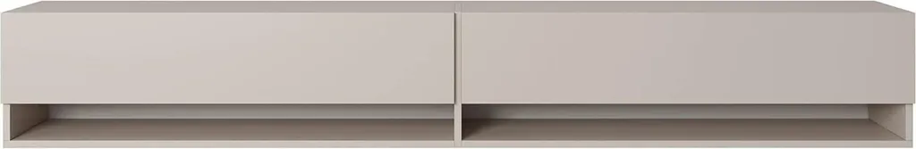 Meuble TV 200 cm MIRRGO Taupe : Fini les Câbles Visibles dans le Salon