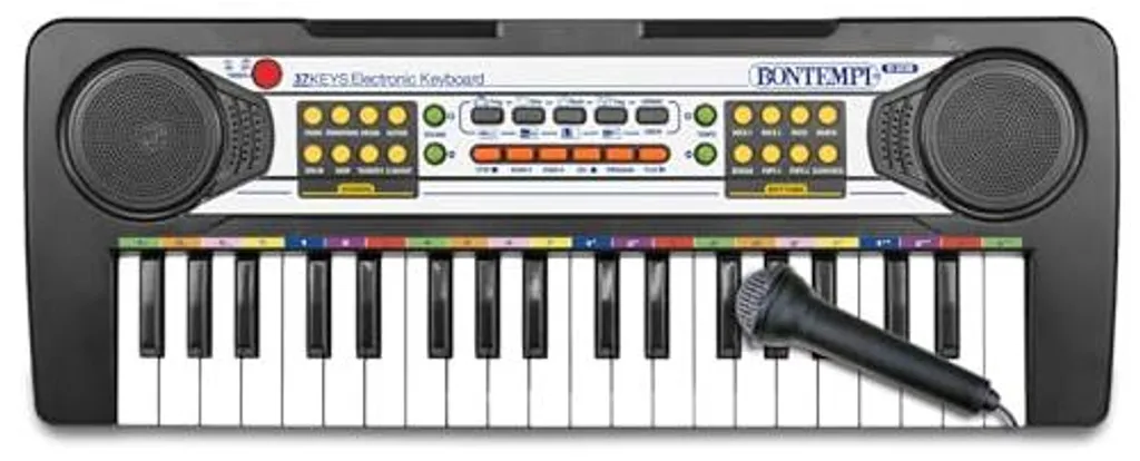 Bontempi E-Keyboard 37 Touches et Micro Filaire - 22 Chansons de Démo - 11