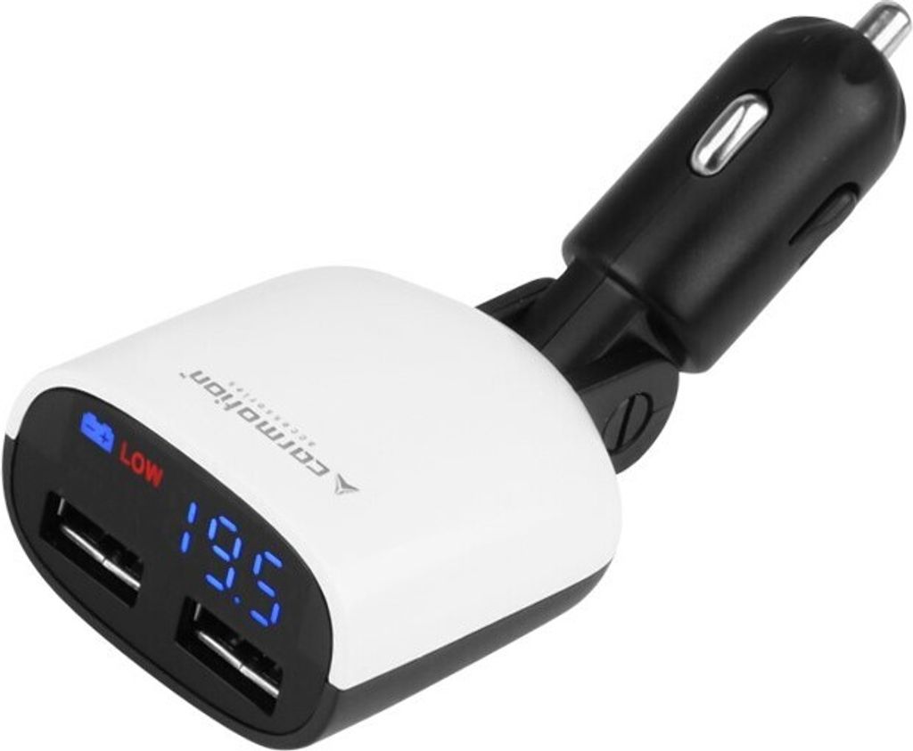 2x USB-Ladegerät 3,4A max + 8-30V Voltmeter mit Unterspannungsalarm