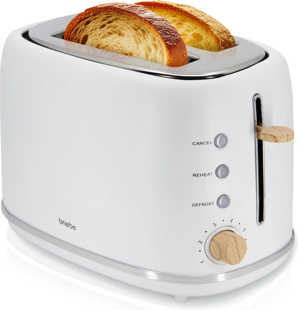 Tostapane Briebe Nordic TA1166WHT Bianco: Design 2 Fette 870W