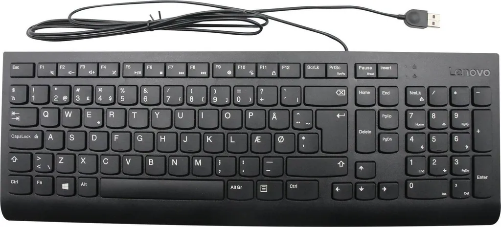 Clavier Filaire USB Lenovo Calliope Noir 00XH596 avec Pavé Numérique