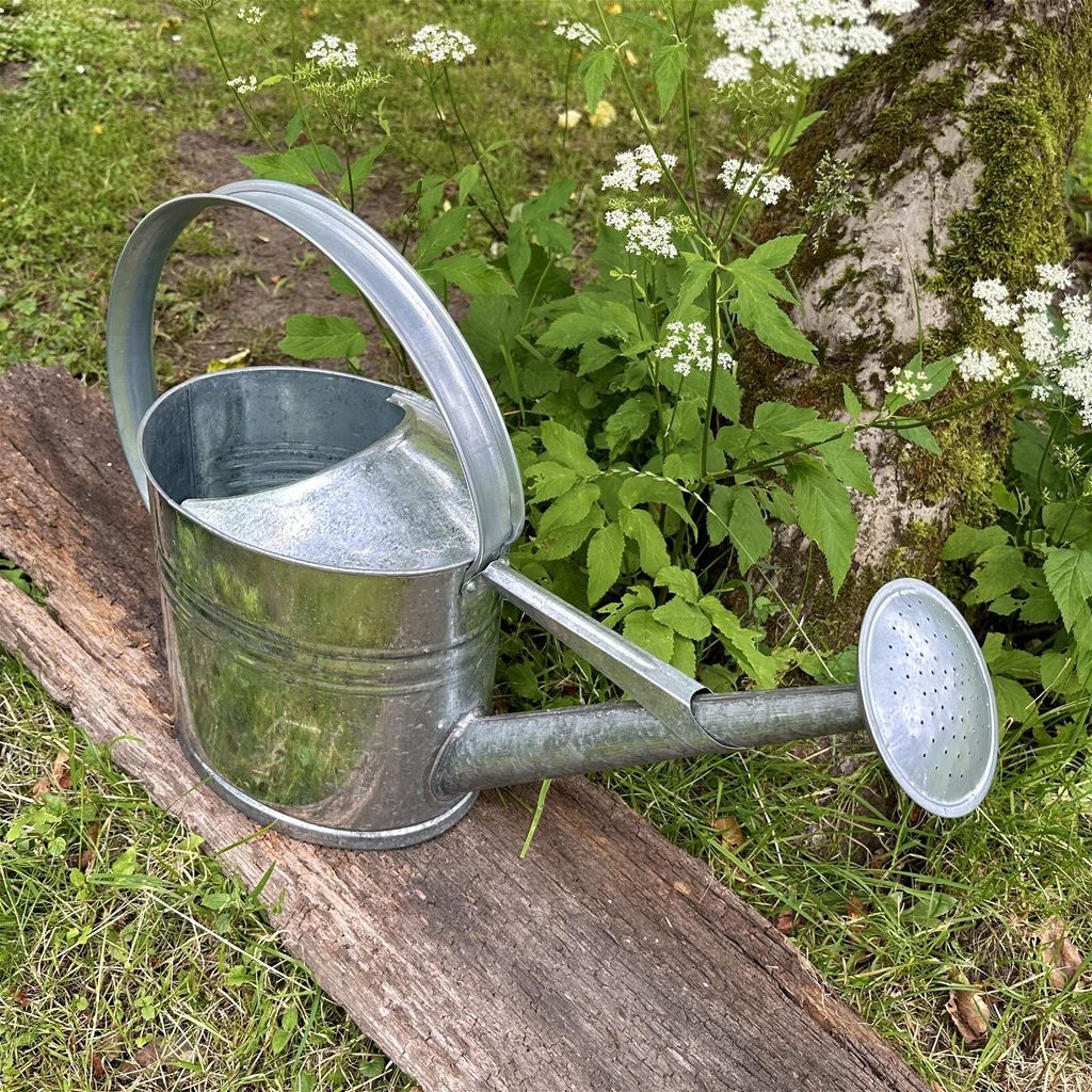 Gießkanne aus Altzink, L, Silber, Deko-Kanne