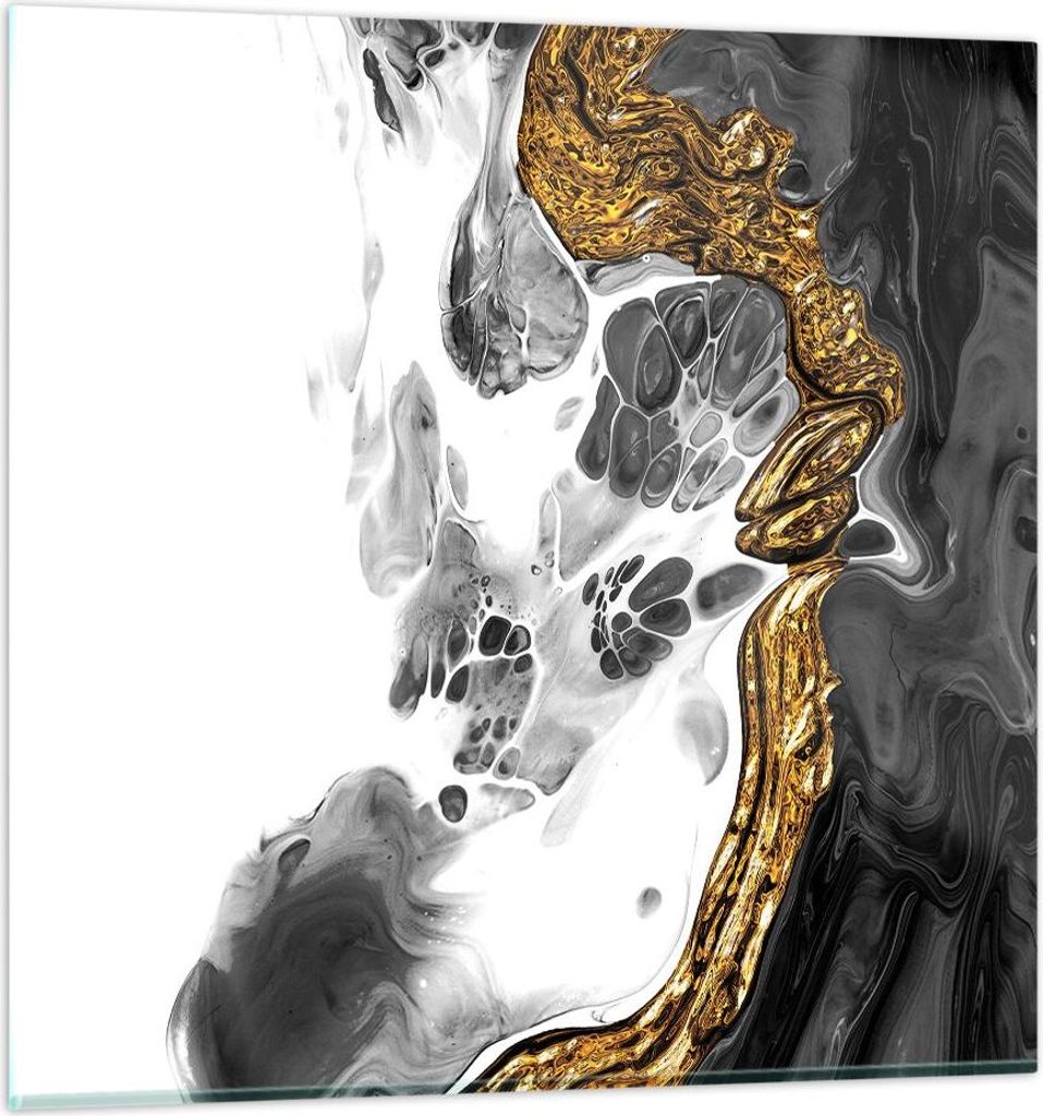 Bilder auf glas - Einteilig - Abstraktion verschüttet Kontrast - 30x30cm - Glasbilder - Wandbilder - Bilder - Wanddekoration aus Glas - Glas Bilde...