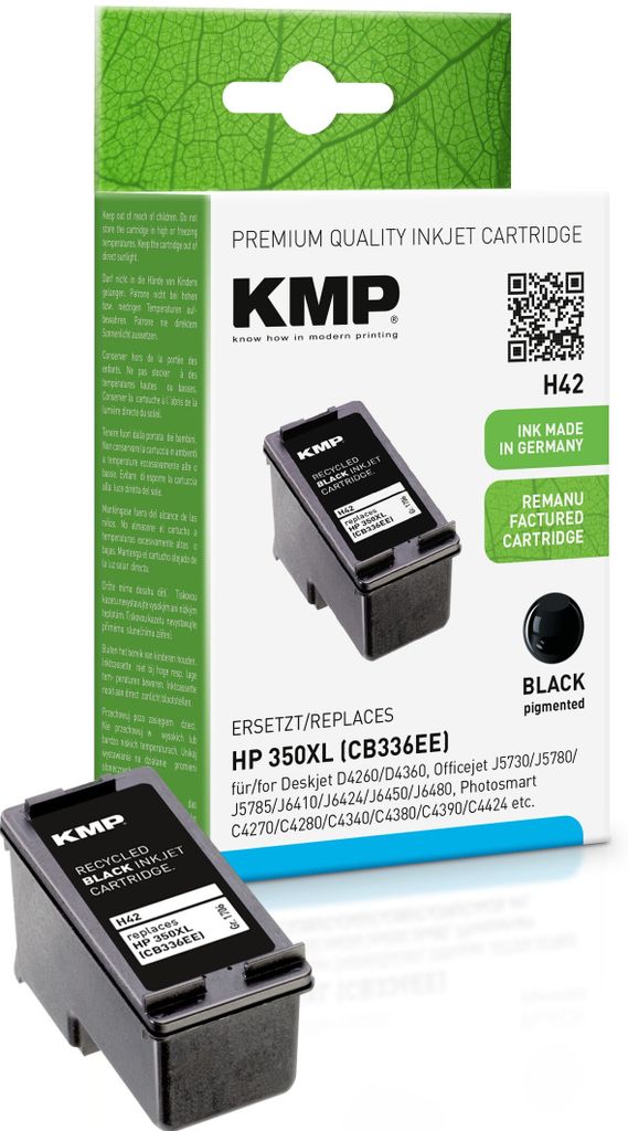 KMP 1706,4350 KMP H42 Tintenpatrone schwarz komp. mit HP Image du produit 