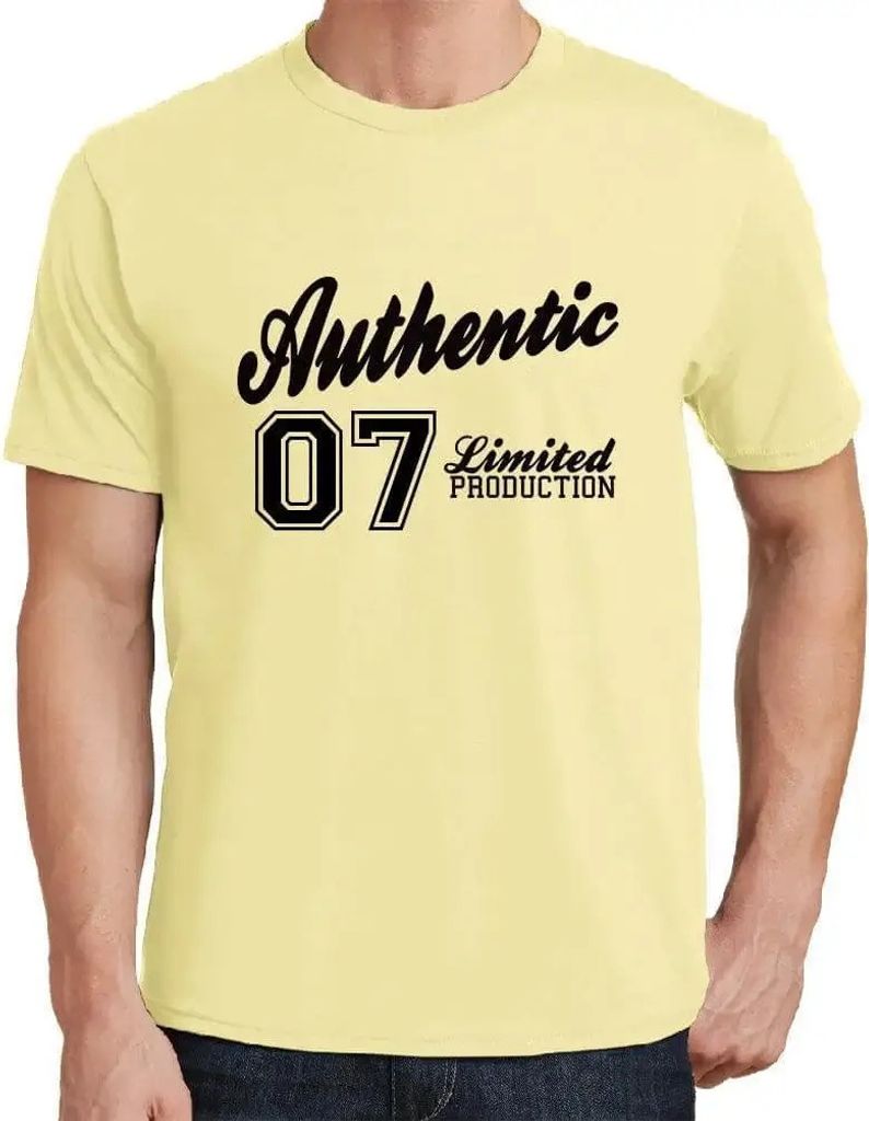 Herren Grafik T-Shirt 07 authentisch – 07 Authentic – Geschenk 7. Geburtstag Jahrestag 7 Jahre Jubiläum 7 Jährige Mann Jahrgang 2017 Kurzarm ...
