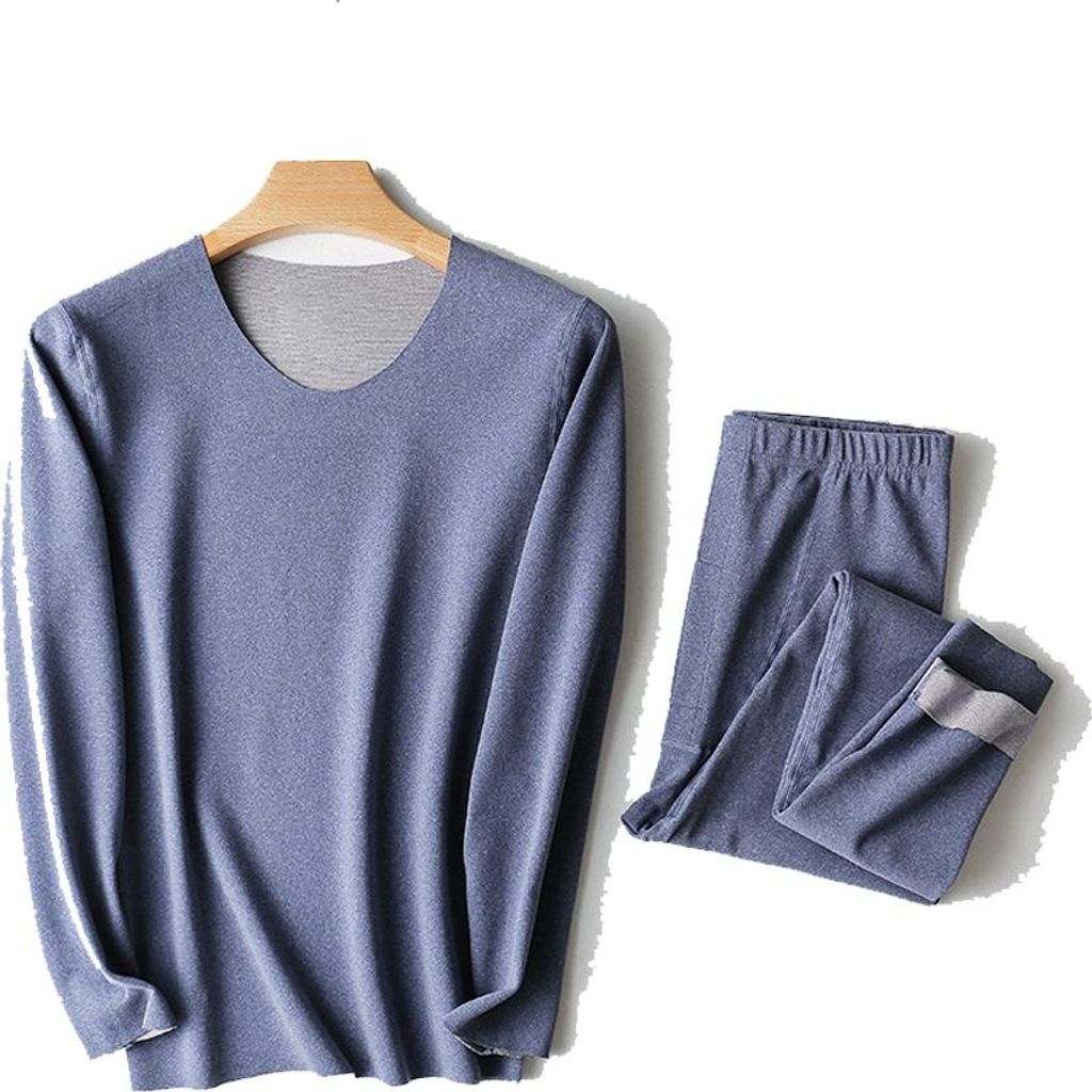 Thermo-Unterwäsche-Set für Herren, lange Unterhose mit weichem Fleecefutter, warme Winter-Basisschicht oben und unten