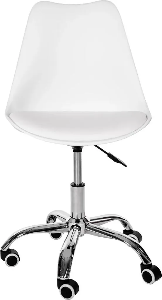 Siège pivotant RHEA blanc pour bureau à domicile - Mobilier confortable