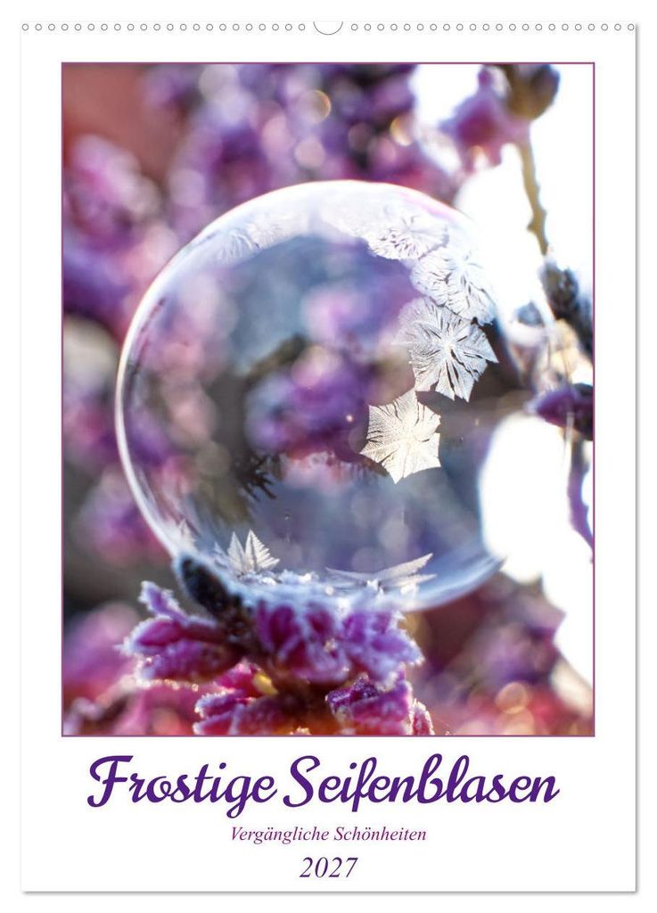 Frostige Seifenblasen (Wandkalender 2027 DIN A2 hoch), CALVENDO Monatskalender