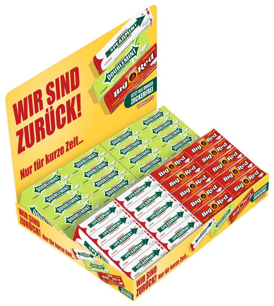 Wrigleys, Big Red, Doublemint, Spearmint Kaugummi Retro Produktbild 
