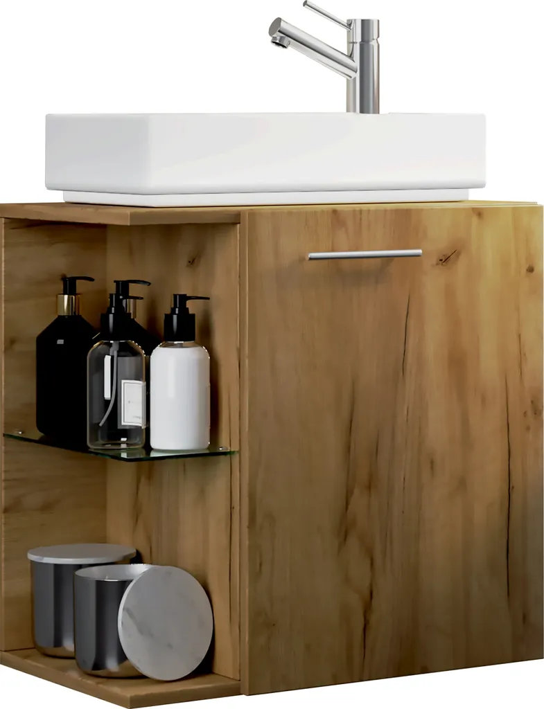 Lavabo per mobili da bagno Hausa Rovere al miele A. 63 x L. 52 x P. 34 cm