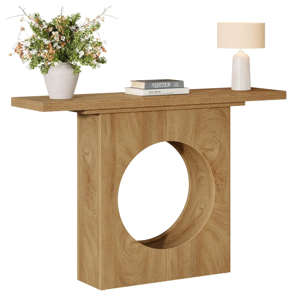 Table d'appoint Tribesigns 105 cm bois rustique console d'entrée chic - 11