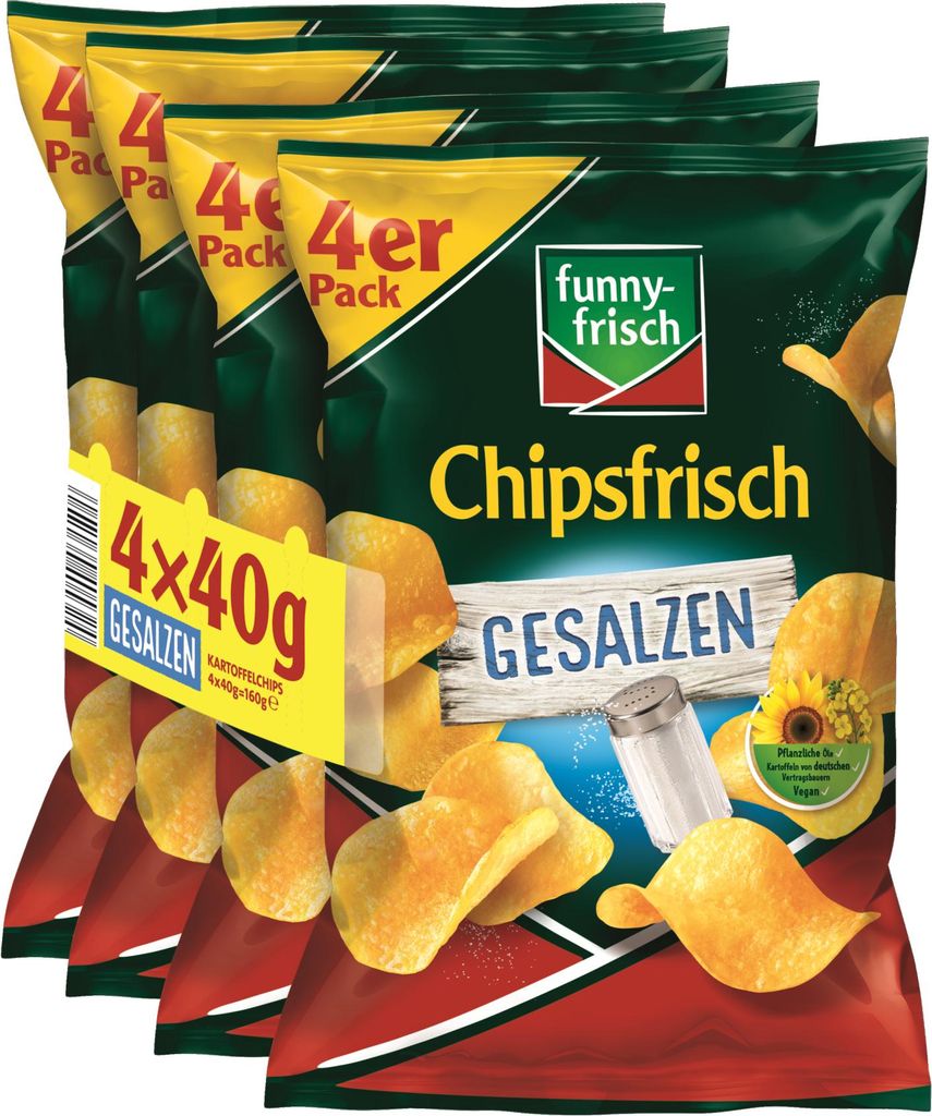 funny-frisch Chipsfrisch gesalzen 4x40g Produktbild 