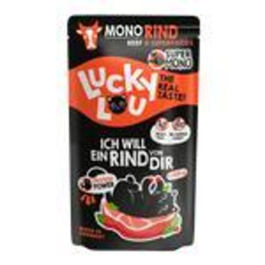 Lucky Lou SuperMono boeuf Nourriture humide pour chats Image du produit 