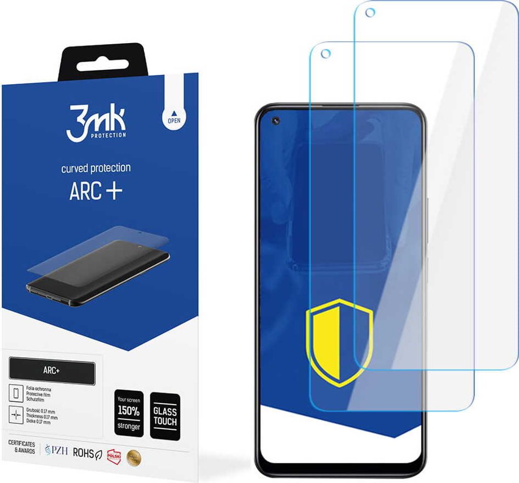 3mk Display Schutzfolie ARC+ für Realme 8 4G 0,17mm Self-Heal (2 Stück)
