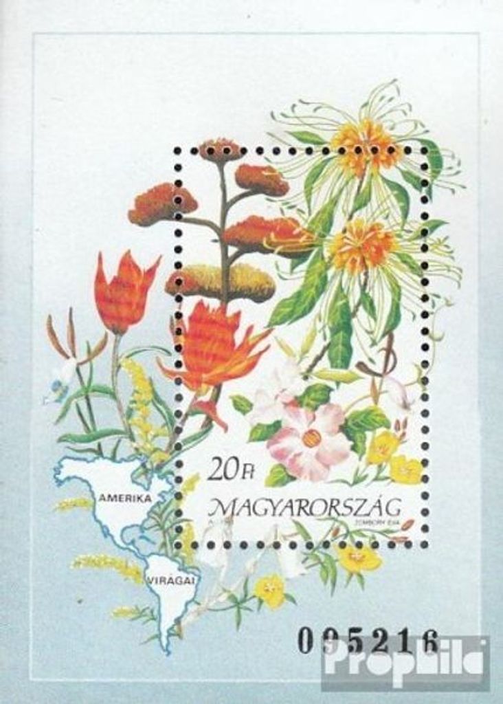 Briefmarken Ungarn 1991 Mi Block214A (kompl.Ausg.) Produktbild 