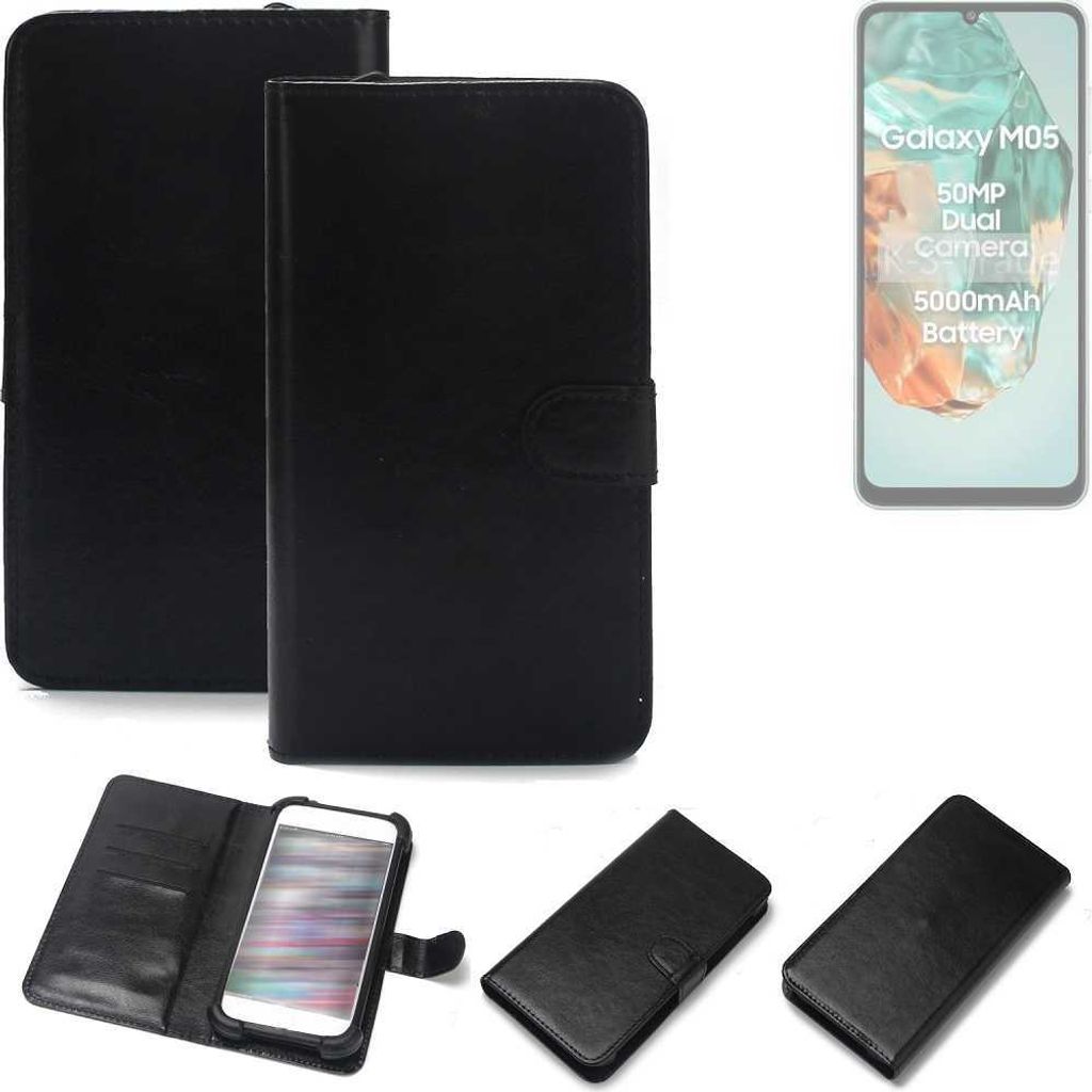 K-S-Trade Handyhülle Schutzhülle kompatibel mit Samsung Galaxy M05 Handy Schutz Hülle Handyhülle Bumper schwarz 1x