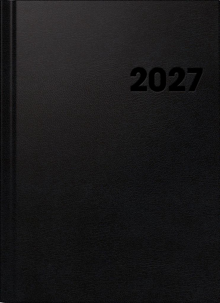 2027 BRUNNEN Stolní kalendář A4, 2 stránky na týden, černý Obrázek produktu 
