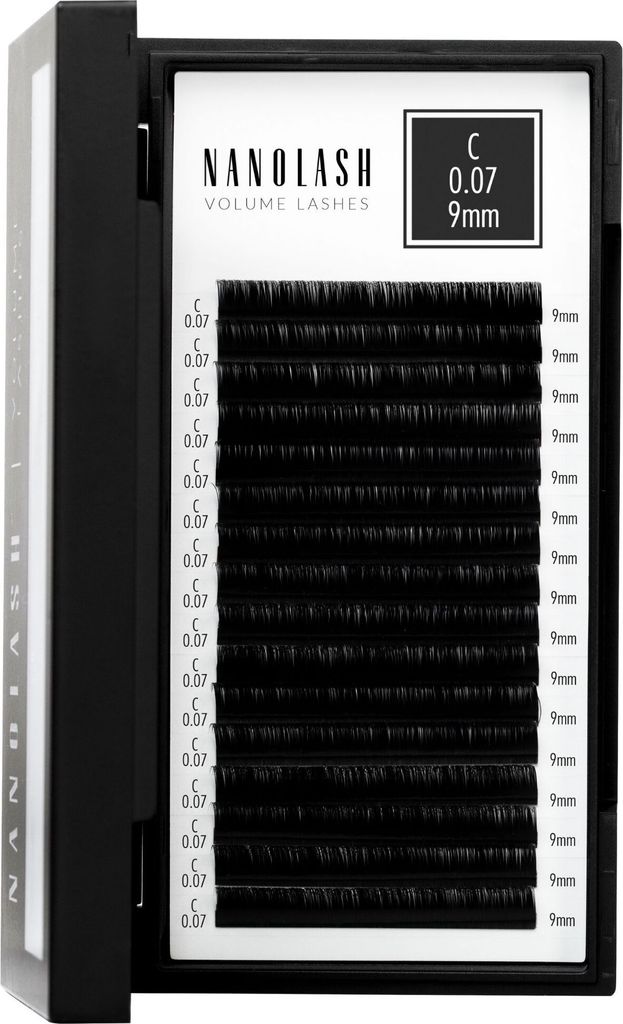Wimpernextensions zur Volumentechnik Nanolash 0.07 C Curl 9mm Länge