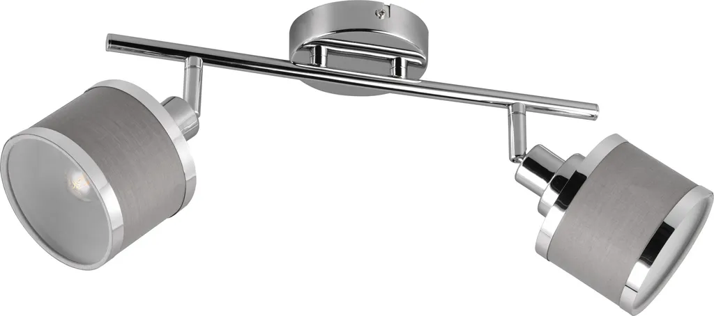 Lampada da Soffitto Trio Arosa: 2 Spot Orientabili Tessuto Argento