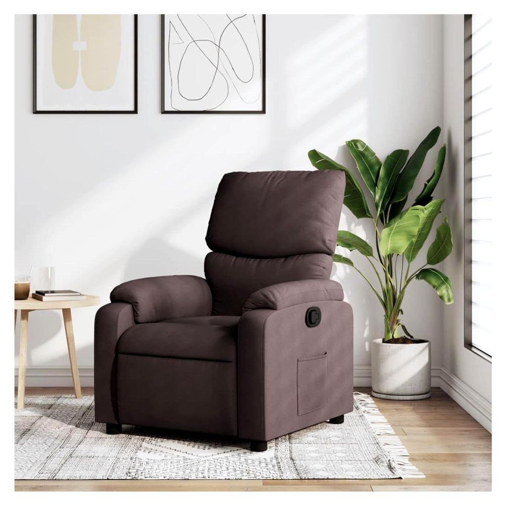 Liegesessel aus dunkelbraunem Stoff, elektrischer Massagesessel für Zuhause, Esszimmer, Sofa, Stuhl, Schlafzimmer, Möbel, Dekoration, Sitz, geeig...
