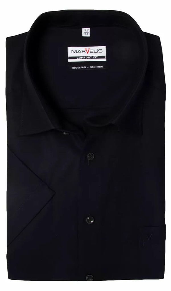 Marvelis - Comfort Fit - Herren 1/2 Arm - Hemd, (797312), Größe:45, Farbe:schwarz (68)