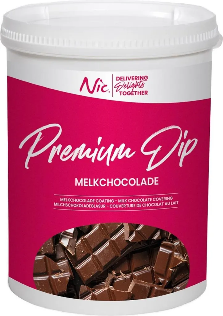 Chocolat au lait Nic Premium à tremper fluide et onctueux en 1,2 kg
