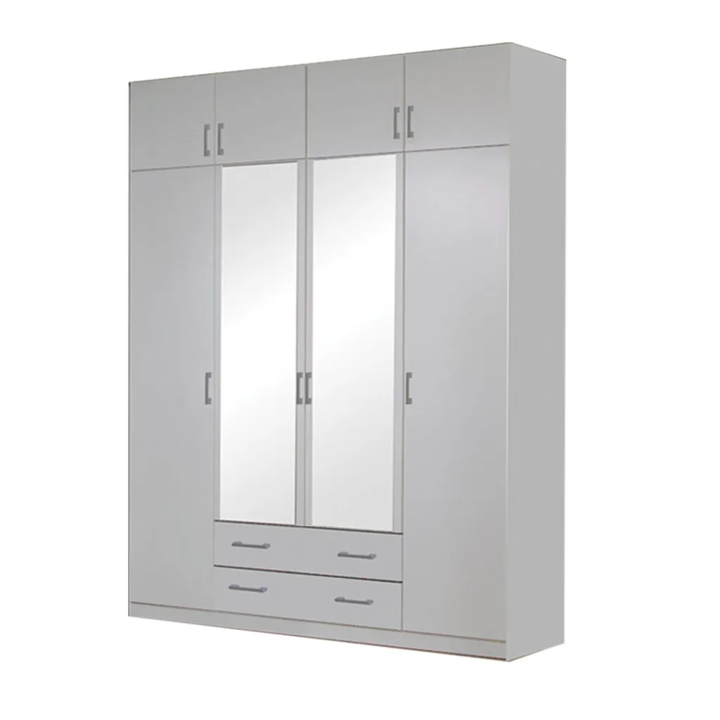 ESO Armoire 4 portes 21540 blanc : Dressing spacieux pour votre chambre