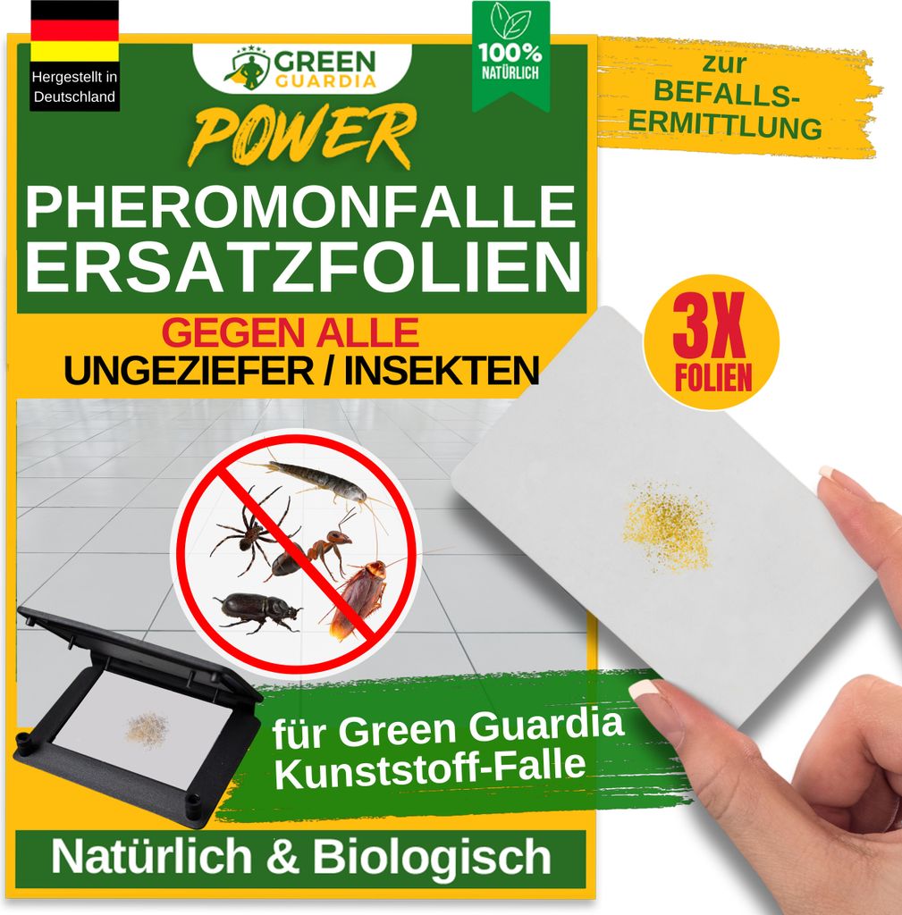 Green Guardia Ersatzklebeflächen mit Pheromon-Lockstoff-3x Produktbild 