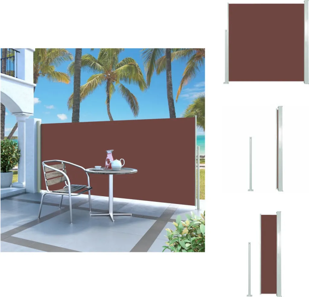 Tenda da Sole Laterale vidaXL 140x300 Marrone | Design per Terrazzo