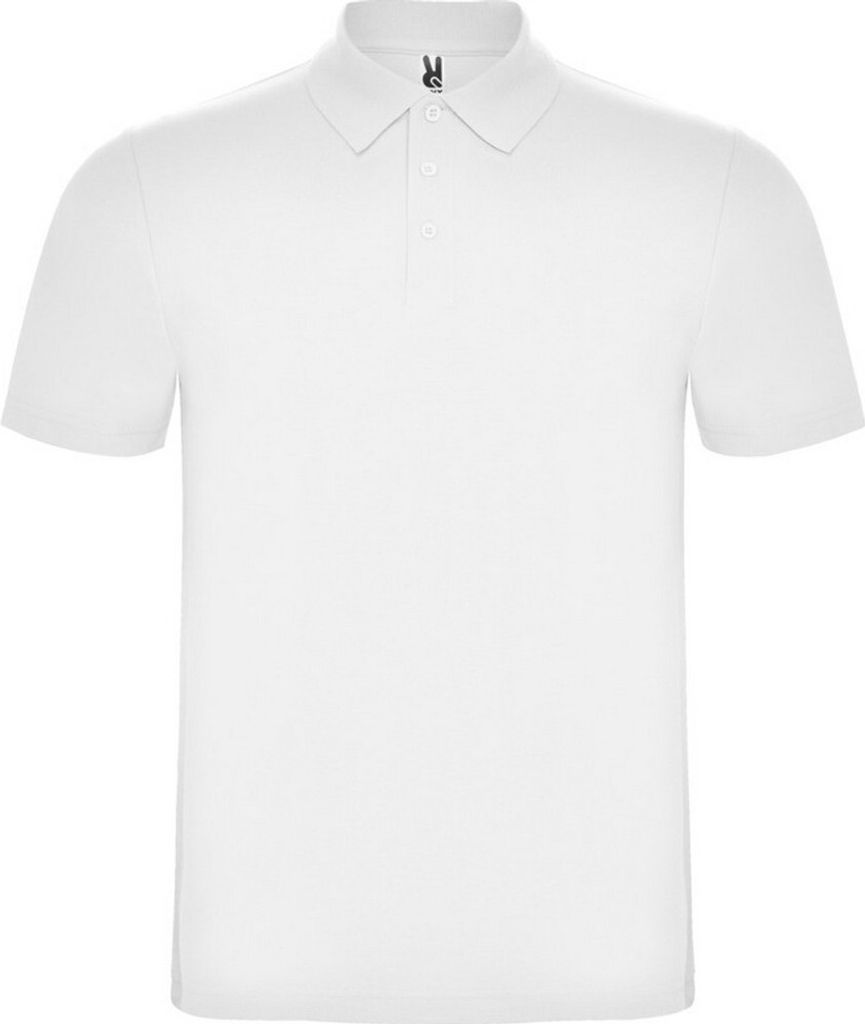 Roly - "Austral" Poloshirt für Herren/Damen Uni kurzärmlig PF4344 (S) (Weiß)