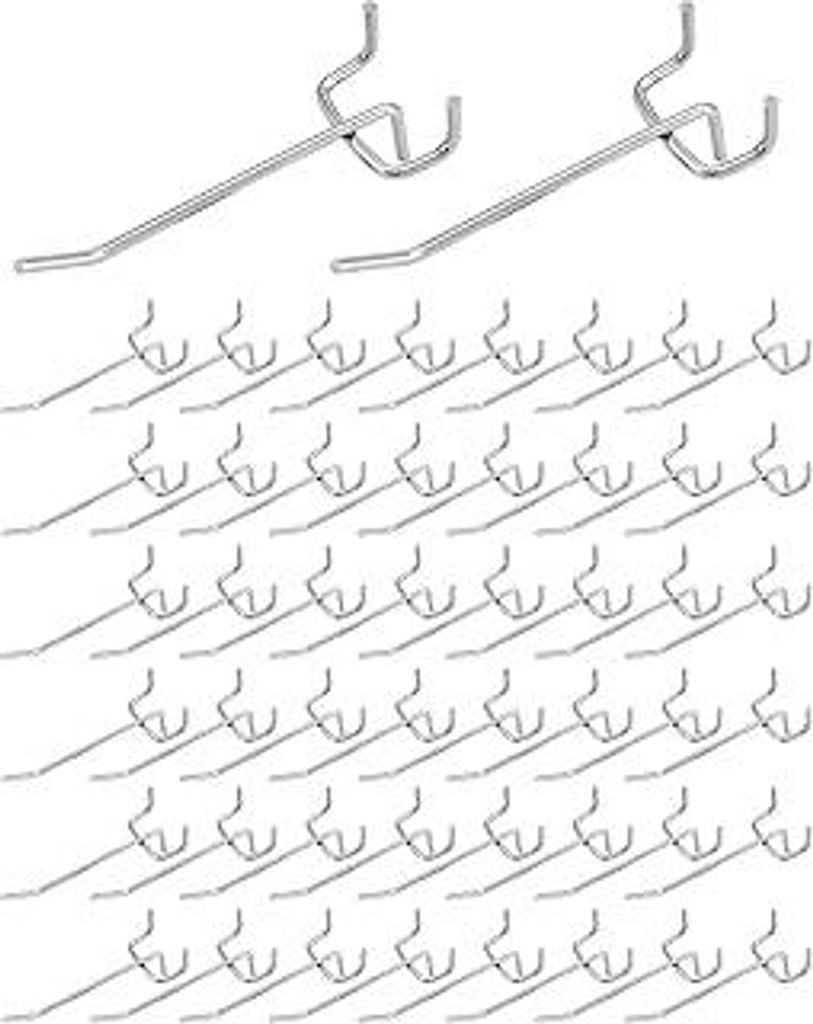 60X Lochwandhaken, Stecktafel Haken Werkzeugwand Haken für Verkaufsdisplays (10 cm)