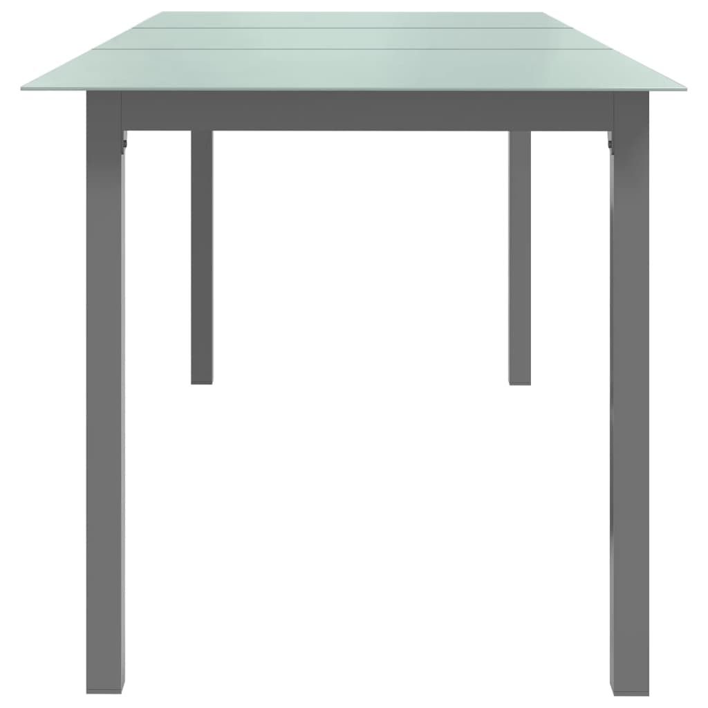"SALE 2026"Gartentische - Grau Gartentisch Hellgrau 190x90x74cm Aluminium und Glas Stabli Möbel6487828