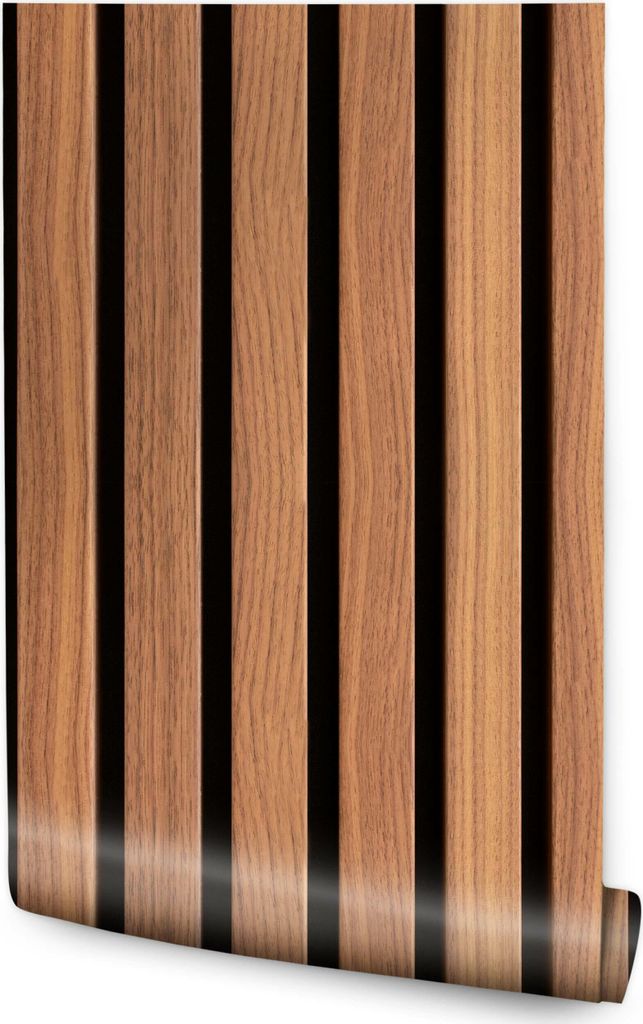 Vlies Tapete LAMELLE Holz Imitation Bretter Moderne Muster Wanddekoration Rollen 53 cm x 300 cm