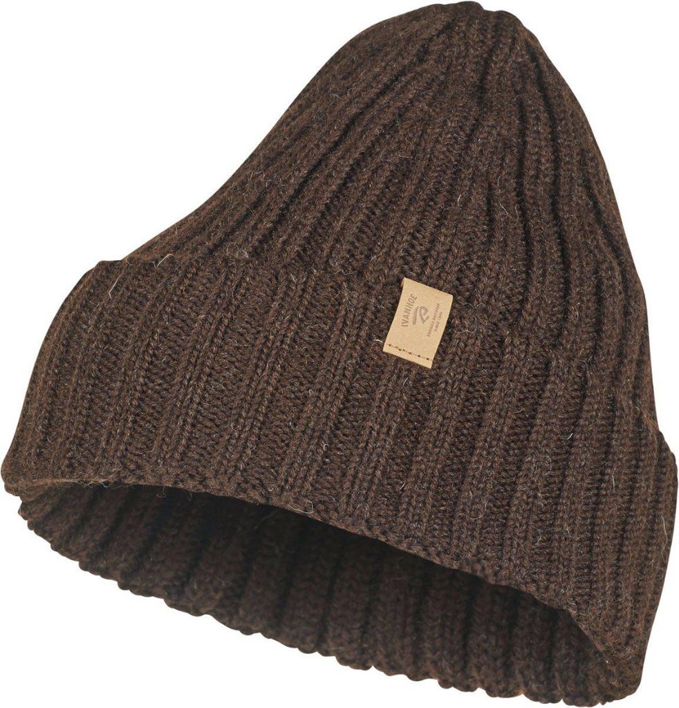 Ivanhoe Rippstrickmütze aus Wolle NLS Rippstrickmütze Kaffeebohne - Einheitsgröße - Braun