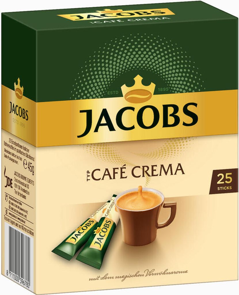 Jacobs löslicher Kaffee Café Crema, 25 Instant Kaffee Produktbild 2