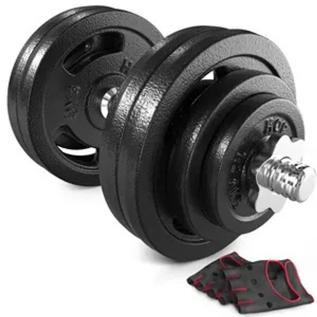 Súprava liatinových činiek Hop-Sport - Súprava činiek 30 kg Obrázok produktu 