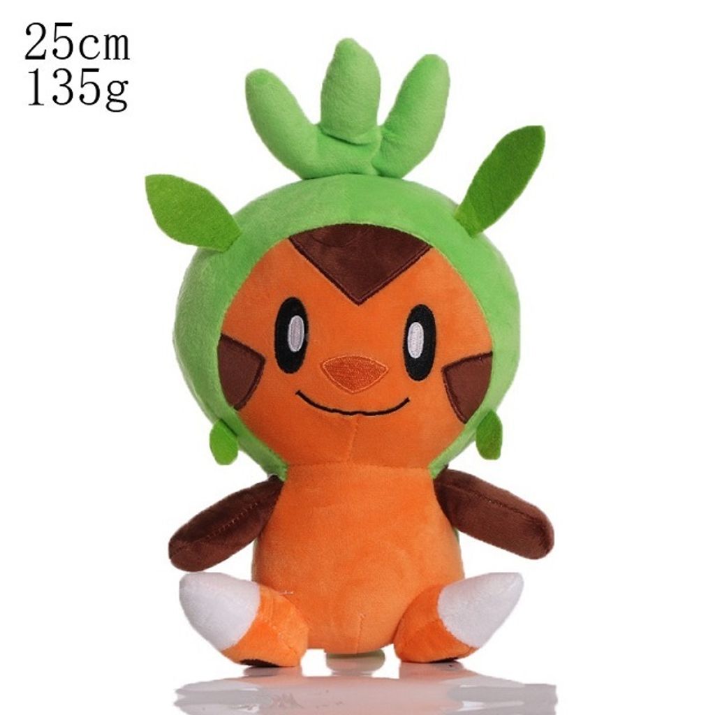 A plush toy of the Pokemon character Chespin, also known as Igamaro, is shown from the front against a white background.