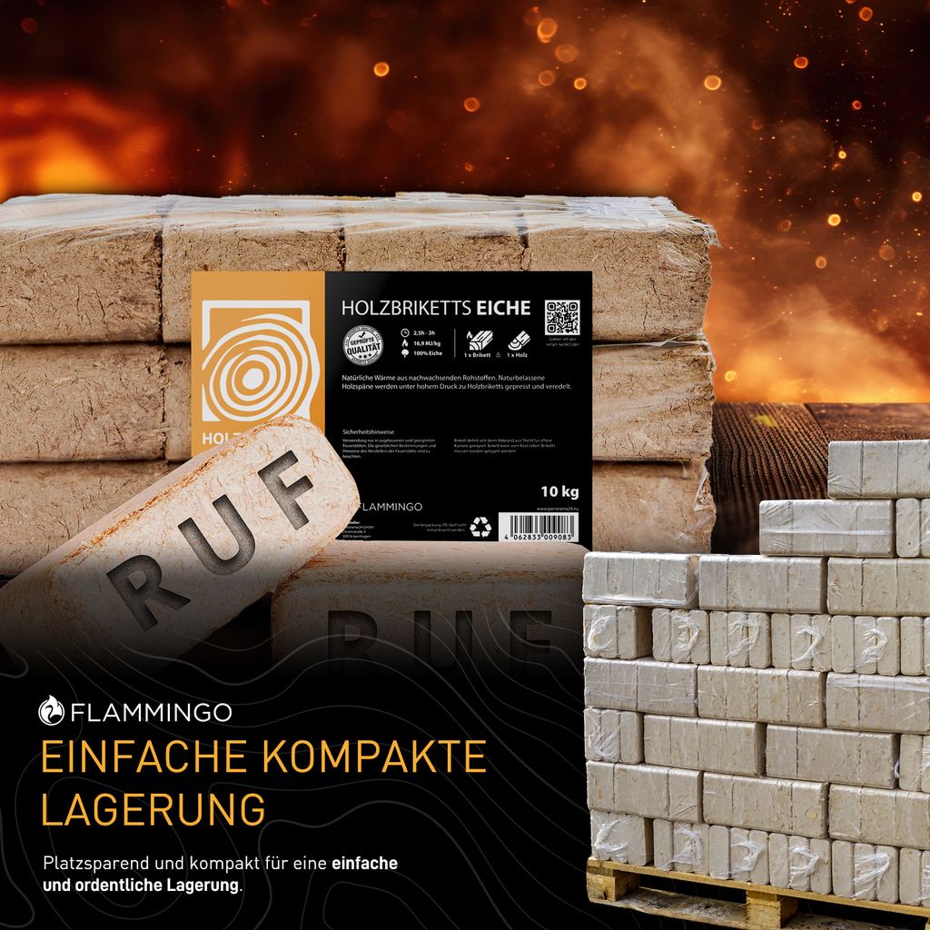 Holzbriketts100% EiCHE Premium deals Qualität