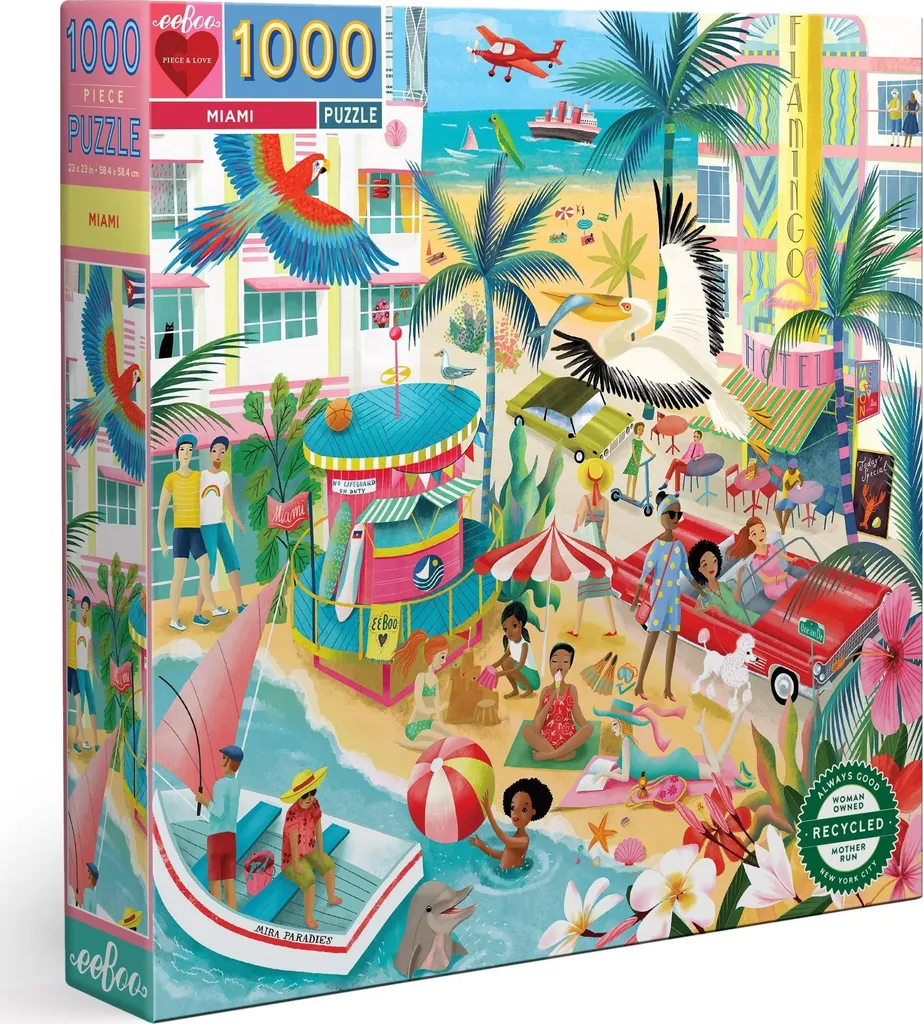 Puzzle 1000 pièces Miami eeBoo - Activité détente et déco intérieure