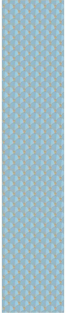 Vorgekleisterte Vliestapete – ART DECO HELLBLAUER FAN – 1 Rolle à 300 x 60 cm