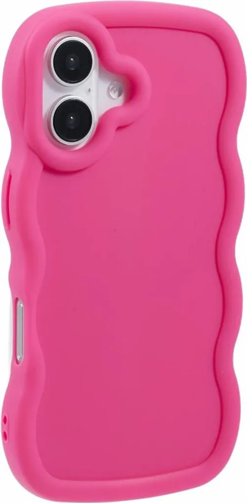 Custodia iPhone 16 Silicone Morbido - Phonesta Wavy Hot Pink Edition - 2