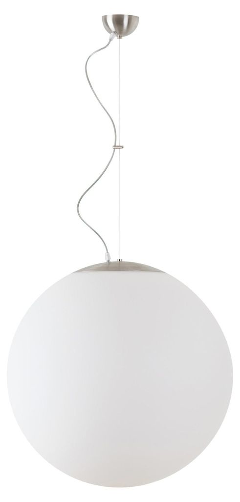 OSMONT ISI60748 ISIS L5 PM-M Hängeleuchte aus Kunststoff, gebürsteter Edelstahl / weiß, Schutzart IP40, 4000 K, 48 W LED