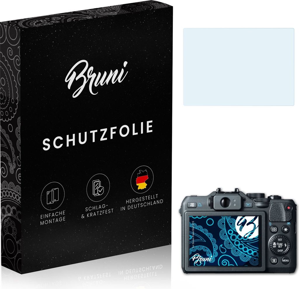 atFoliX 4054274698049, Transparent, Canon, PowerShot G15, Klare Bildschirmschutzfolie, Kratzresistent, Glänzend