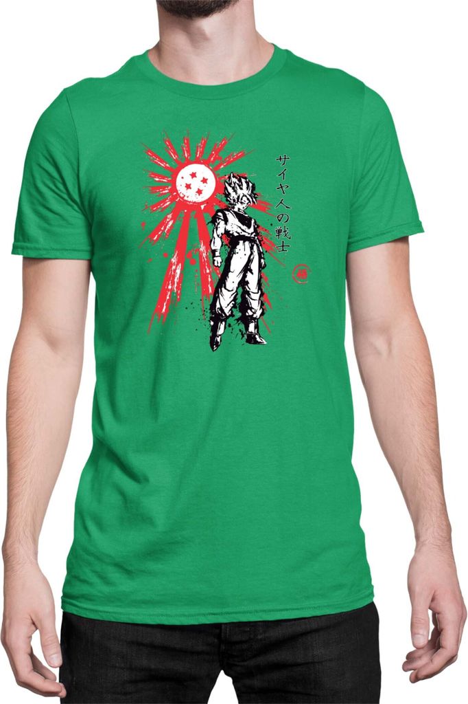 Herren T-Shirt Dragon Anime Manga Ball Z Goku 34, Man M / Grün
