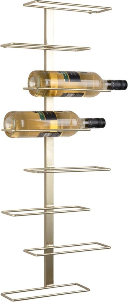 Present Time - Weinregal Float - Gold - 32.5x9.5x80.5cm - Produktbild 