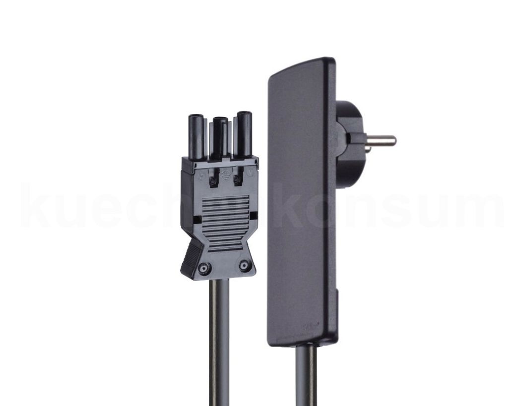 Schulte EVOline Plug 01.521 Flachstecker 1.5 m mit Wieland GST 18i3 schwarz