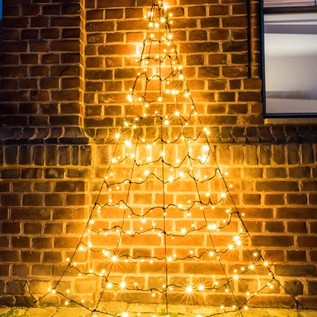 Sapin mural 200cm anti-encombrement Galaxy LED - 200 LED blanc chaud