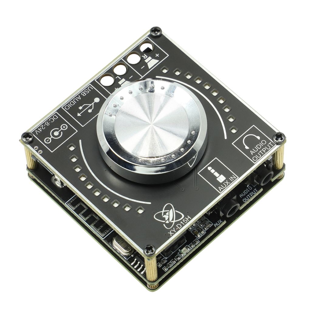 15 W Stereo-Verstaerkerplatine, 12/24 V Lautsprecher-Audioverstaerker BT5.1 3,5 mm AUX USB U-Disk-Eingangsverstaerkungsmodul, unterstuetzt Sinilink...